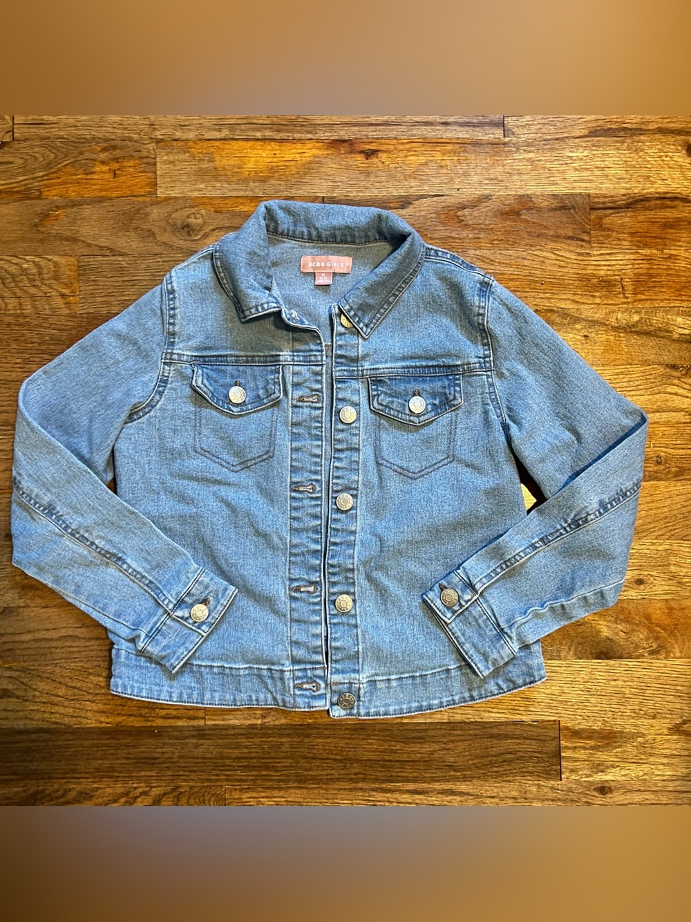 Kids Light Blue Denim Jacket BCBG Girls 10/12 Children